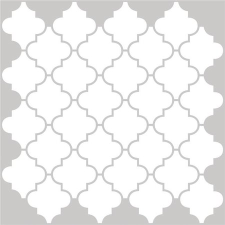 INHOME InHome NH2360 Quatrefoil Peel & Stick Backsplash Tiles - White & Gray NH2360